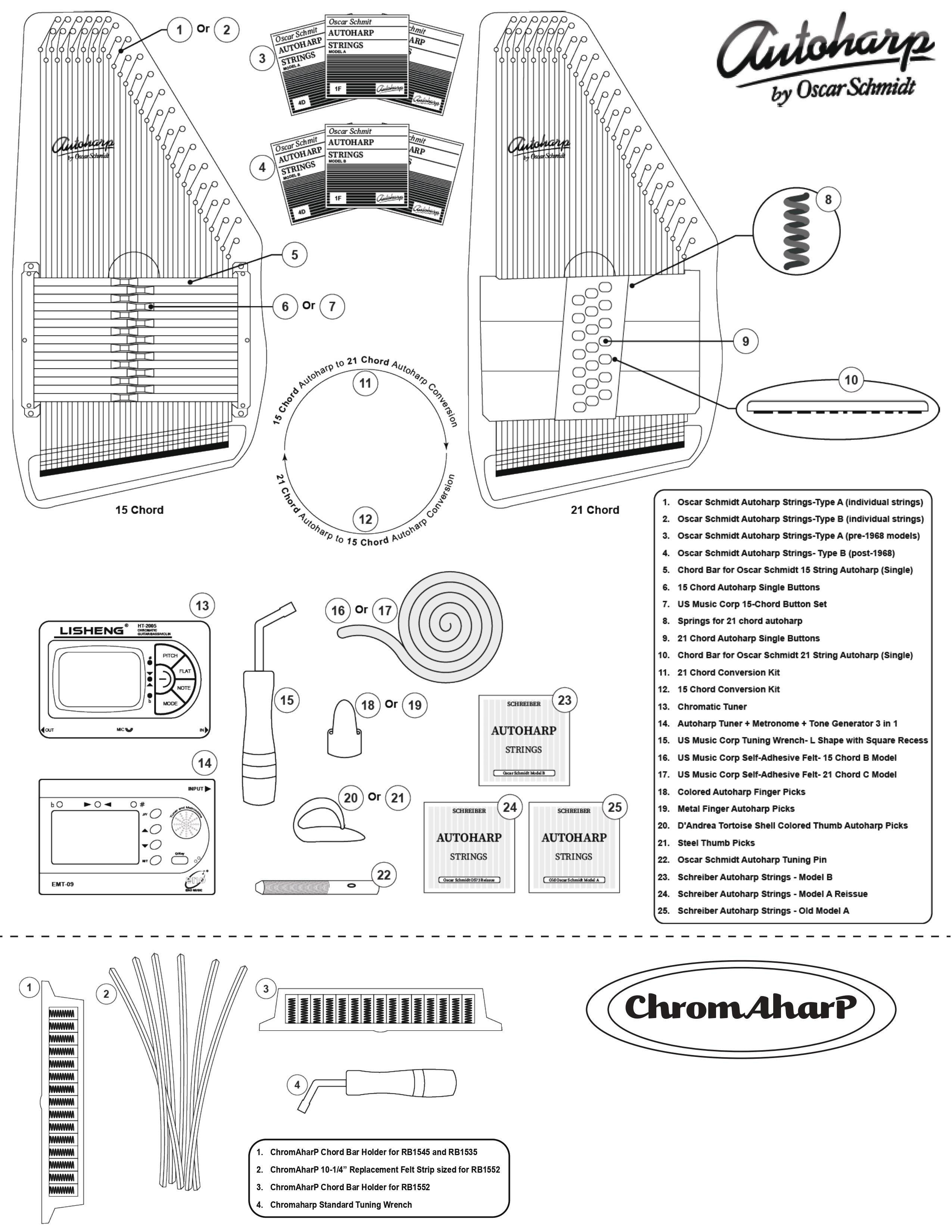 auto harp parts